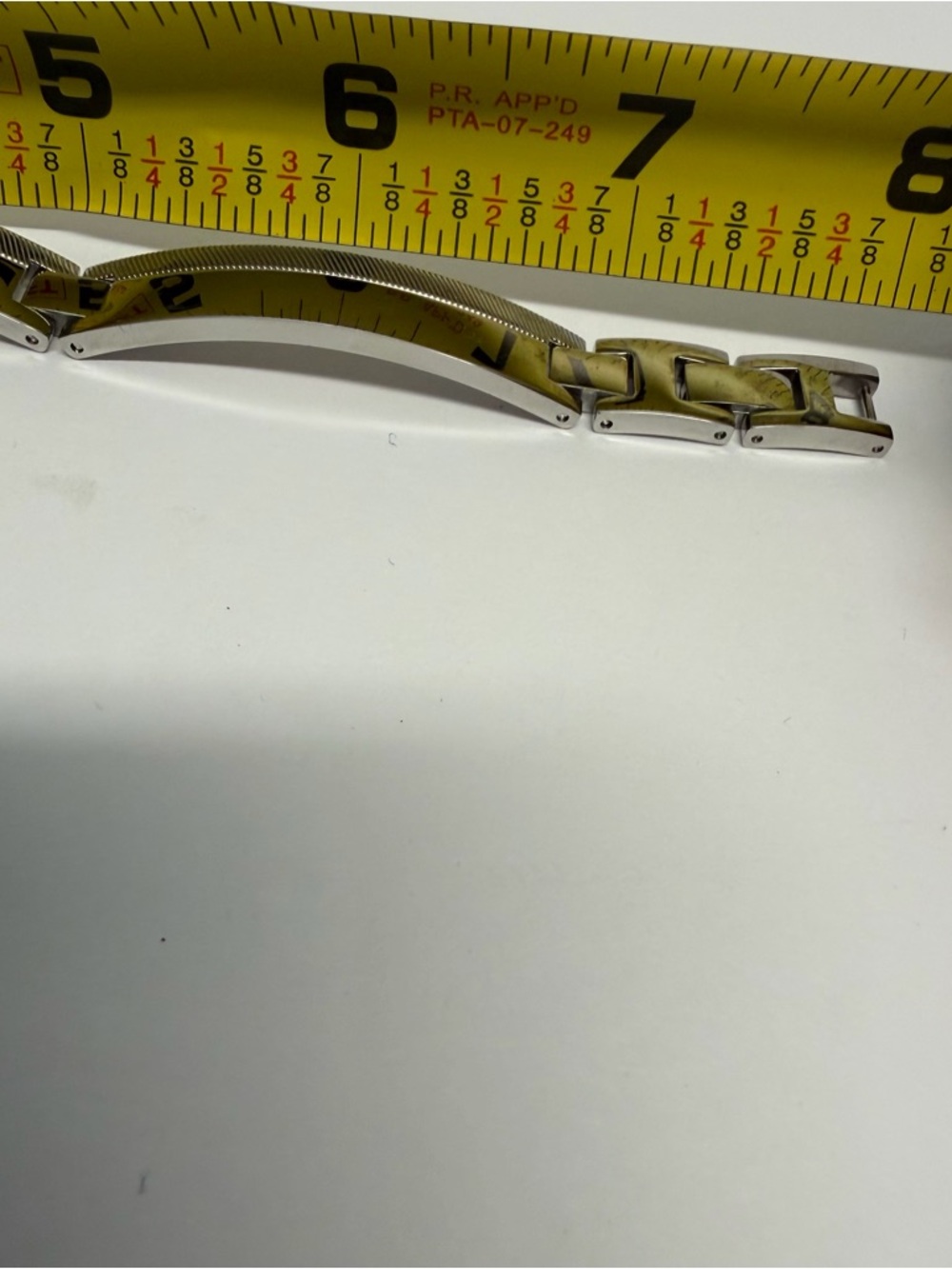 Fossil Men's Brushed Silver Stainless Steel ID Bracelet - Picture 5 of 7